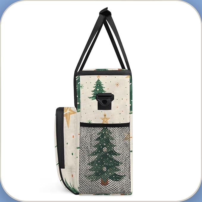 Christmas Festivals Coffee Maker Carrying Bag Abstract Tree Travel Storage Bag Compatible with K-Mini or K-Mini Plus Single Serve Coffee Brewer Carrying Case with Multiple Pockets &amp Shoulder Str
