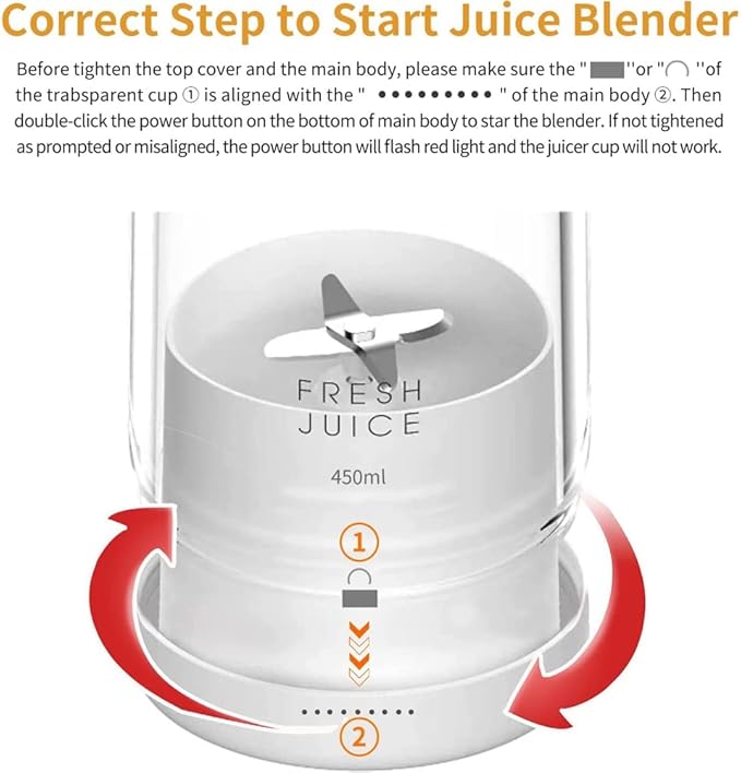 Portable Blender Small Blender Personal Travel Size Blender with Magnetic USB Rechargeable for Shakes and Smoothies A