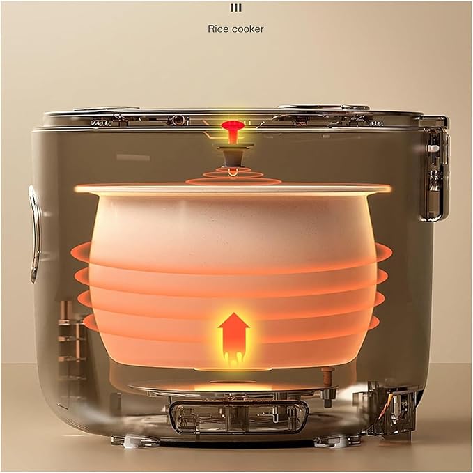 Mini Rice Cooker Commercial Rice Cooker 2L Smart Multifunctional Rice Cooker Non-Stick Liner For 2-3 People