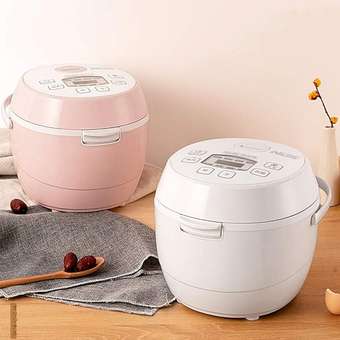 Rice Cooker Household 2L-400W 8 Function Menus 24-hour Appointment Smart Insulation With Steamer Suitable For 1-3 People (A) (A)