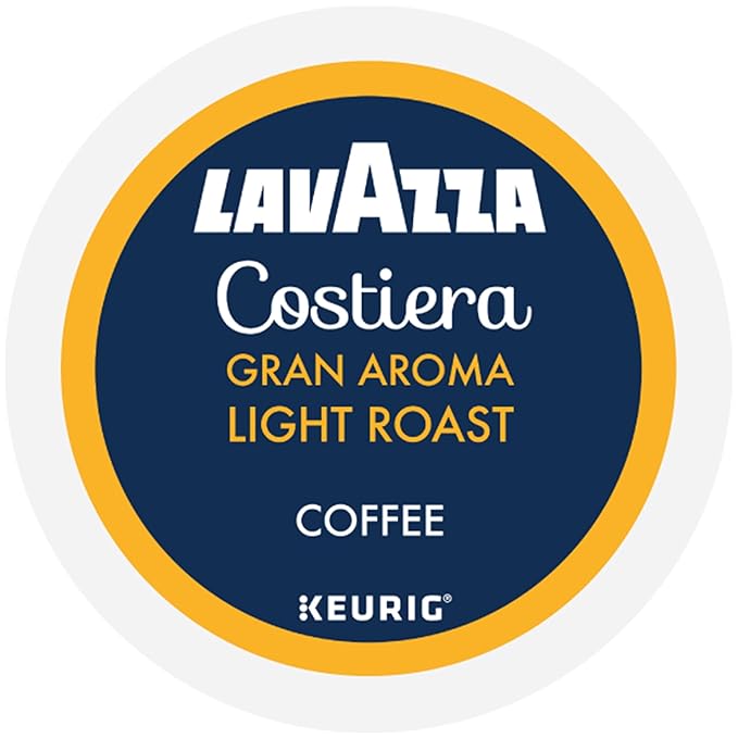 Lavazza Costiera Gran Aroma Single-Serve Keurig K-Cup Pods Light Roast Coffee 60-Count Box (6 Packs of 10)