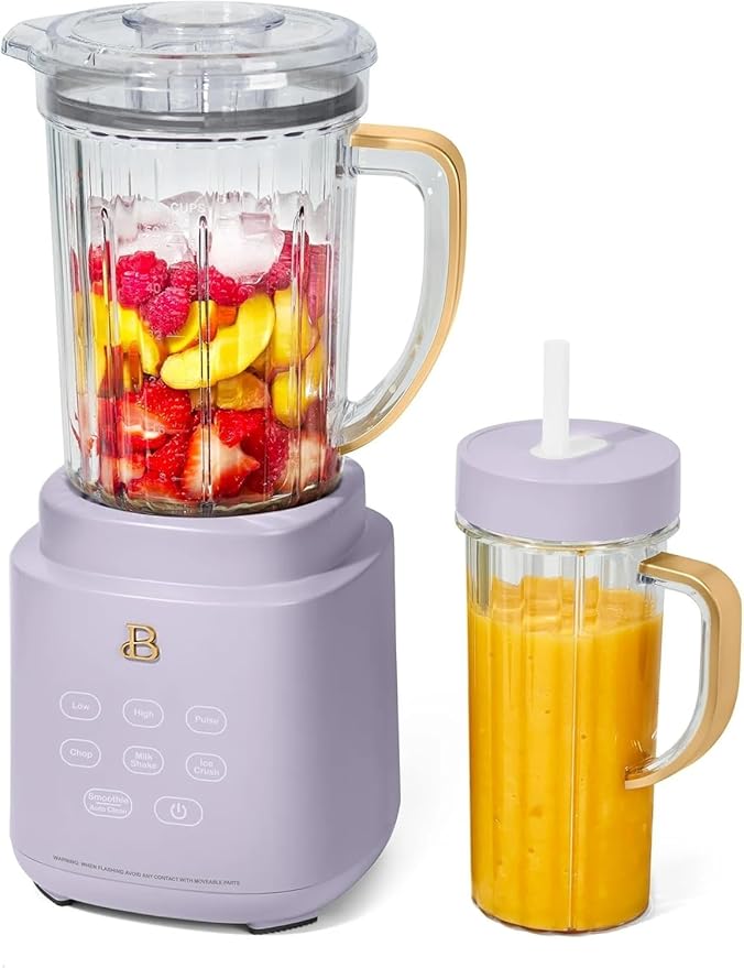 PowerExact Blender System High-Performance Blender with Multiple Speed Settings Powerful Motor Durable Blades &amp Large Capacity Jar Ideal for Smoothies (Lavender)
