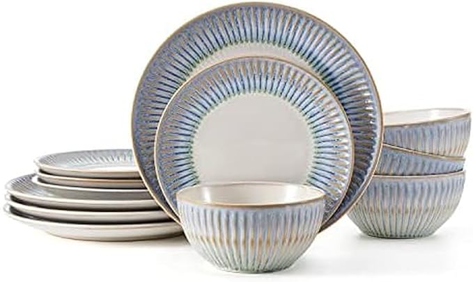 Pfaltzgraff Hensley Taupe 12 Piece Dinnerware Set Service For 4