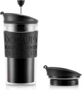 Bodum K11102-01 Travel Press Set Coffee Maker with Extra Lid 12 oz Black