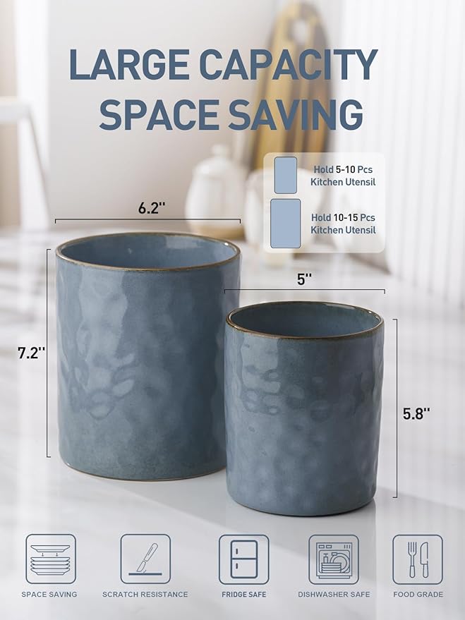 Dinnerware Sets for 4 and 7.2+5.8 Ceramic Kitchen Utensil Holder