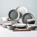 Elegant Dinner SetCeramics Dinner SetsPlate/Bowl/Dish|22 Pieces Premium Color Mixing Dinnerware - Matte Glazed Porcelain Dinner Plates Combination Set for Restaurant