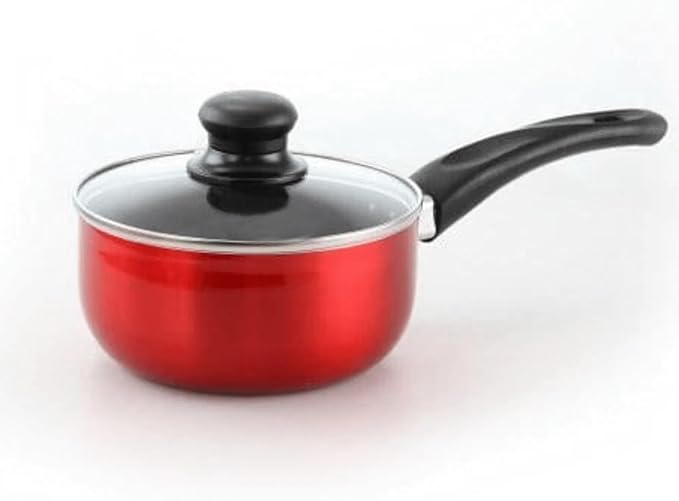 Nonstick Cookware Set 7 Pieces Healthy Pots and Pans Set Kitchen Cookware Set Non-toxic Healthy Non Stick Kitchen Cooking Set with Frying Pans Set Red
