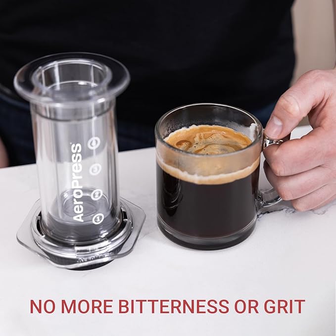 AeroPress 3 in 1 Coffee Maker Bundle - French Press Pourover &amp Espresso-Style Coffee Portable &amp Ideal for Camping