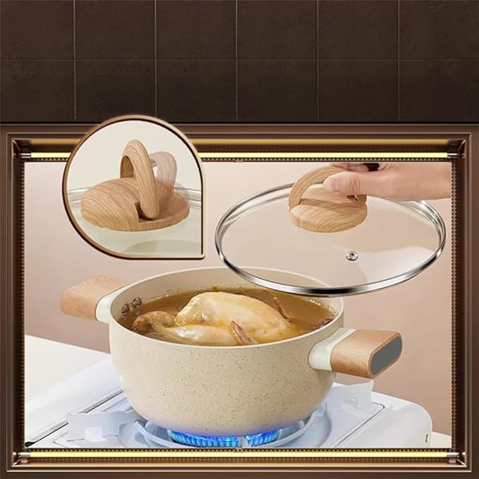 Wok Frying Pan Stockpot Milk Pan Cookware Set Metal Glass See Through Lid Non Stick Cooking Pot Set CookwareFourPiece SetFourPiece Set