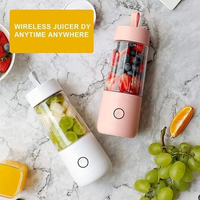 Personal Juice Mixer Blender Portable BlenderUSB Rechargeable Handheld Blender SportsTravelGym (Color : White)