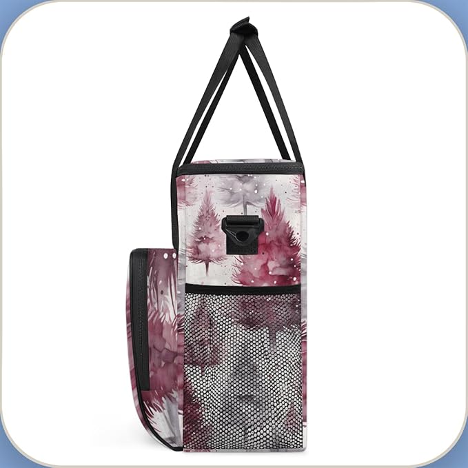 Christmas Tree Coffee Maker Carrying Bag Graffiti Tree Travel Storage Bag Compatible with K-Mini or K-Mini Plus Single Serve Coffee Brewer Carrying Case with Multiple Pockets &amp Shoulder Strap