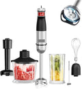 Fit for 6-in-1 Electric Hand Held Stick Blender - Powerful 1500W Immersion Blender with Stainless Steel Blades for Home &amp Kitchen Use(UK PLUG_6 IN 1)