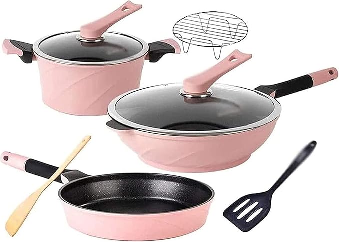 Kitchen Non-Stick Pan SetKitchen Cookware SetPots &amp Pans Woks and Stir-Fry Pans Pots and Pans SetStone Pot Set Variety Pack