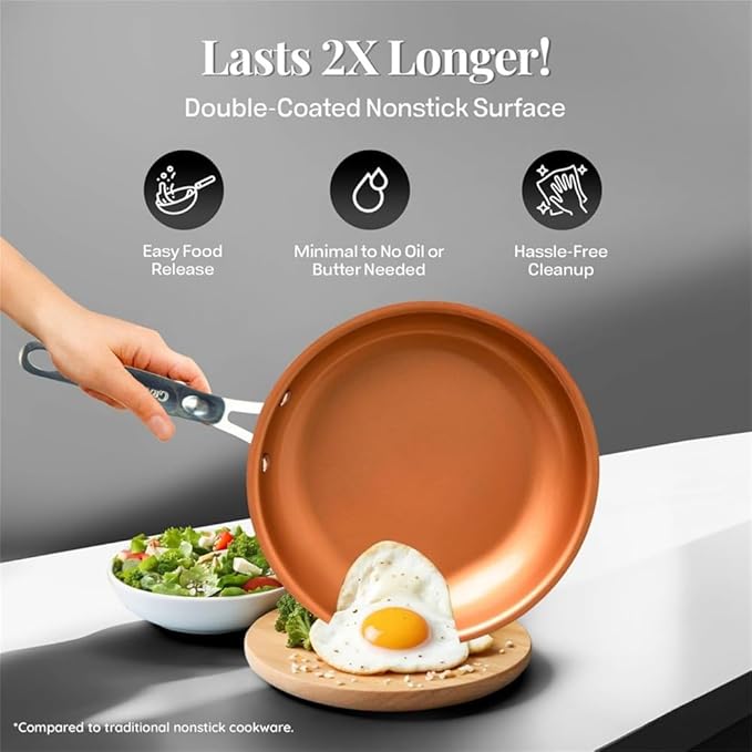 20 Piece Pots Pans Set Baking Tray Set Kitchen Ceramic Cookware Set Durable Nonstick Pots Pans Set with Lid Dishwasher10 Pc SetOne-20 Piece Set-One