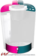 Decal Style Vinyl Skin compatible with Keurig K40 Elite Coffee Makers Ripped Colors Hot Pink Seafoam Green (COFFEE MAKER NOT INCLUDED)
