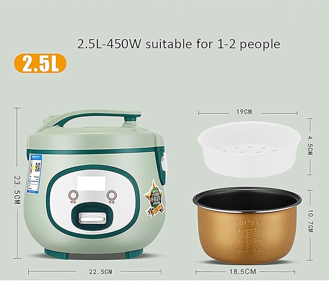 Rice Cooker- Steame Household Multi-Function Cooking Student Rice Cooker Mechanical Typewith Measuring Cup/Spatula (B 4L) (A 2.5L)