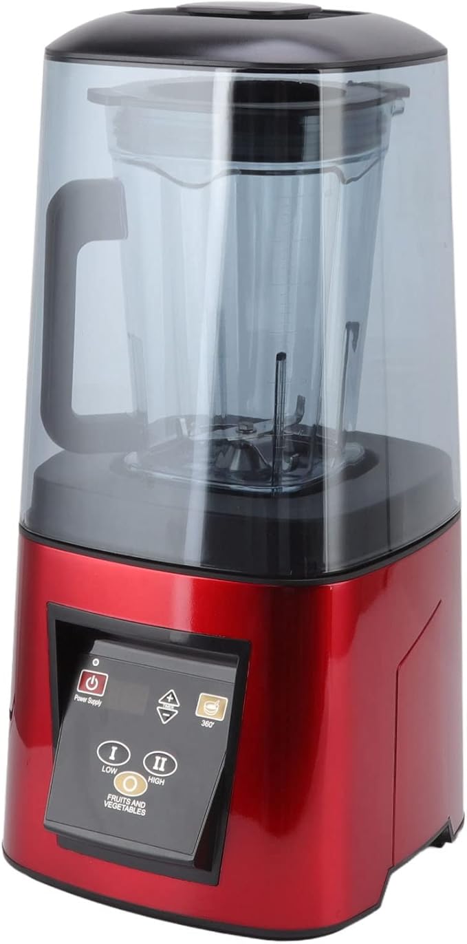 2200W Shakes and Smoothies Blender with Soundproof Cover for Kitchen 80 DB High Speed Countertop Blender for Ice Puree Frozen Fruit (US Plug 110V)