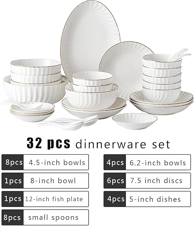 Dinnerware Set Plates and Bowls Sets Modern Dinner Plate And Bowl Set Table Service For 6-8 Phnom Penh Tableware Set