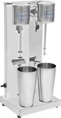 360W Commercial Milkshake Machine Stainless Steel Countertop Double Head Blenders Drink Mixer Milk Shaker Maker Smoothie Blender With 2Pcs Cups
