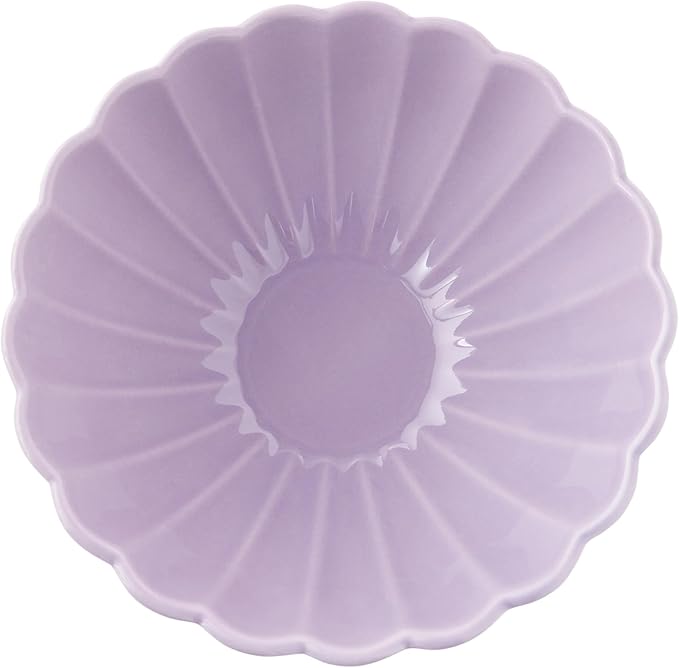 12 Pieces 4-person Set of Ceramic Tableware Including Plates Salad Plates Bowls Etc. with A Wave-shaped Design. Suitable for Daily Dining and Gatherings with Friends. Purple Tableware Set