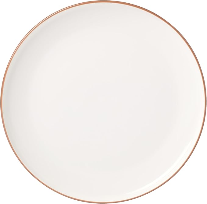 Oneida Dinnerware Set 24/7 Colors Sunbaked 12-Piece Set Service For 4 Dishwasher Safe Microwave Safe Porcelain Plates And Bowls sets Autumn &amp Fall Dishes Home And Kitchen (Sunbaked 12 Pie