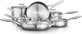 Calphalon Stainless Steel Kitchen Cookware 11-Piece Pots and Pans Set with Stay-Cool Handles Dishwasher &amp Oven Safe Silver