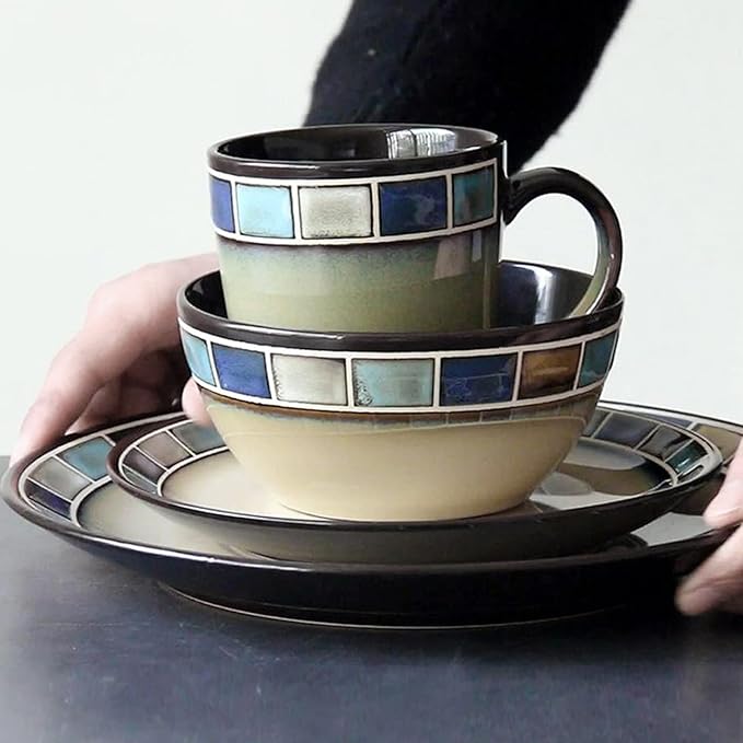 32 Pieces Porcelain Dinner Set for 8 - Stoneware Dinnerware Sets Dinnerware Dish Set with 11'' Dinner Plate 8.5'' Dessert Plate 6'' Bowl