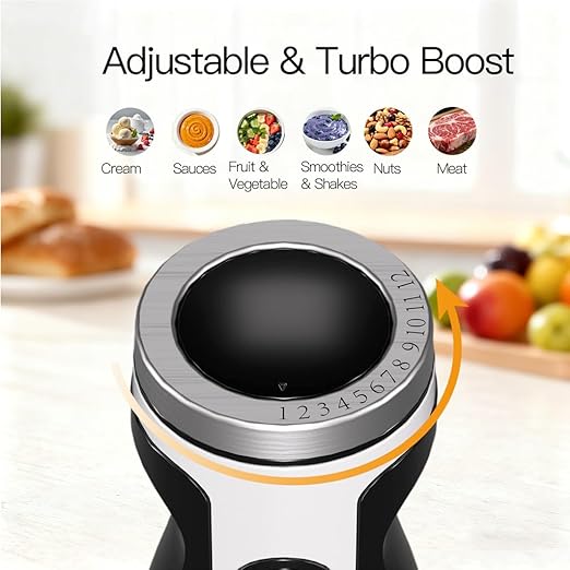 MegaWise Pro Hand Blender New version 2025 (black 5 in1)