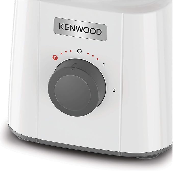 Kenwood BLP31.A0WH Blender 1.6 L Krug Steel Blades 2 Speeds and Pulse Non-Slip Feet Equipped with Practical Handle Power 350 W Plastic White and Grey