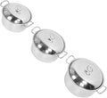 Yosoo 3 Piece Stainless Steel Pot Set Anti Stick Soup Lid Suitable Stew Cooking Soup More Durable Home Kitchen Restaurant