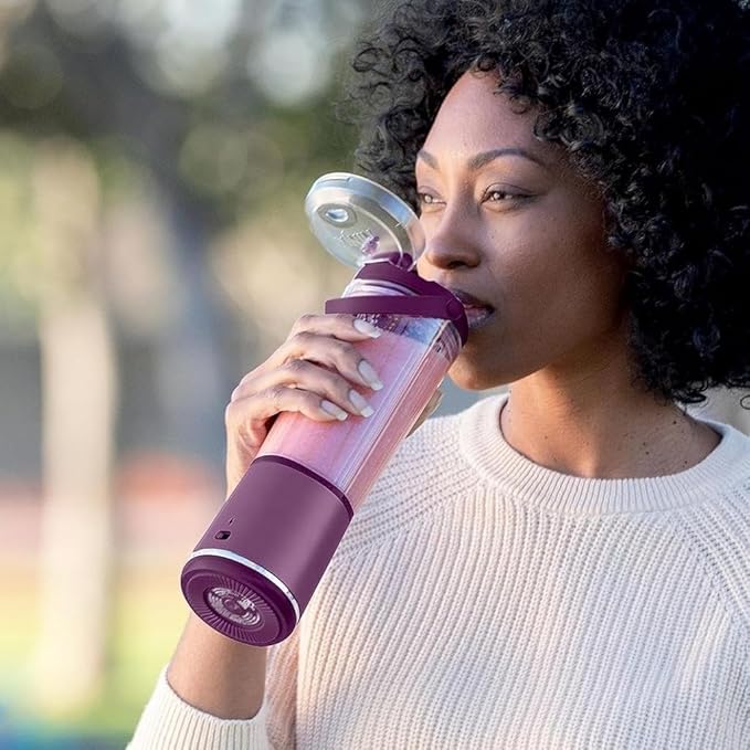 Ninja BC151PR Blast Portable Blender Cordless 18oz. Vessel Personal Blender-for Shakes &amp Smoothies BPA Free Leakproof-Lid &amp Sip Spout (Renewed)