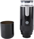 Brrnoo Portable Coffee Maker Travel Coffee Maker Machine with Measu Spoon Capsules Ground USB Rechargesable Electric Portable for Outdoor