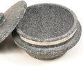 Jangsoo Gopdol Natural Giblet Pot Dolsot Pot with Stone Lid for Nutrition Rice Steamer (Large 7 X 3.5 inch (For 3 People))
