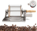 Gas-Powered Coffee Bean Roaster Coffee Roaster Gas Burner for Home Use Manual Drum Home Coffee Roasting Machine with Thermometer &amp Chaff Collector for Coffee Enthusiasts