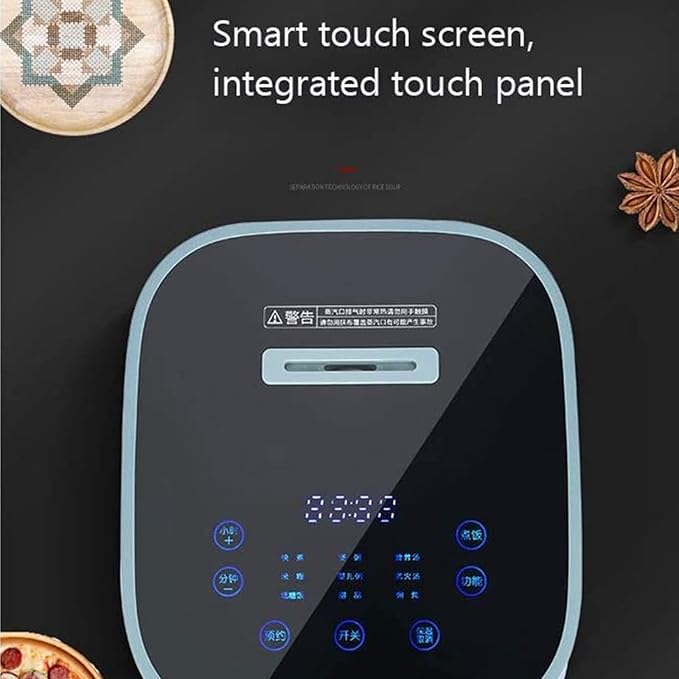 Smart Desugar Rice Cooker 2.6L Blue Sugar-Free &amp Regular Rice 24-Hour Timer 4-5 People 6-7 Bowls