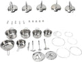 MAVIS LAVEN Stainless Steel Cookware Set Stainless Steel Pot Pan Set with Glass Lids for Gas Induction Cookers Pots Pans Cooking Kit (18Pcs)