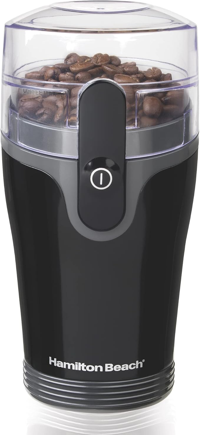 Hamilton Beach Stay or Go Blender with 32oz Jar 8oz Black and Silver (52400) &amp Fresh Grind Electric Coffee Grinder for Beans Spices and More Stainless Steel Blades Removable Chamber Black