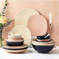 Dinnerware Sets - Luxury Gift Dishes Service Set Ceramics Dinner Sets Porcelain Dinnerware Set of 42 | Cereal Bowl and Steak Plate Set for Wedding Housewarming Gift(C)