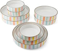 Spring Summer 9 Piece Dinnerware Serving Bowl Set Service for 3