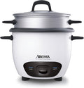 Aroma Housewares 14-Cup (Cooked) (7-Cup UNCOOKED) Pot Style Rice Cooker and Food Steamer (ARC-747-1NG)White