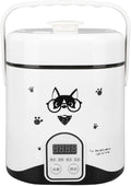 Rice Cooker 1.2L Small Rice Cooker with Non Stick Inner Pot Steaming Plate Rice Spoon 24H Reservation And Temperature Control for Car Camping Travel