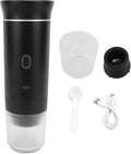 Fabater Portable Machine Electric Maker Rechargeable Coffee Maker Travel Coffee Machine for Car Camping RV Hiking Office Home (Black)