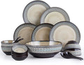 Dinnerware Set Luxury Family Dinner Service Set Dinnerware Sets Porcelain Dish Sets Including Bowl Set/Dessert Plates/Soup Plates/Dinner Plates/Saucers18 Piece Set