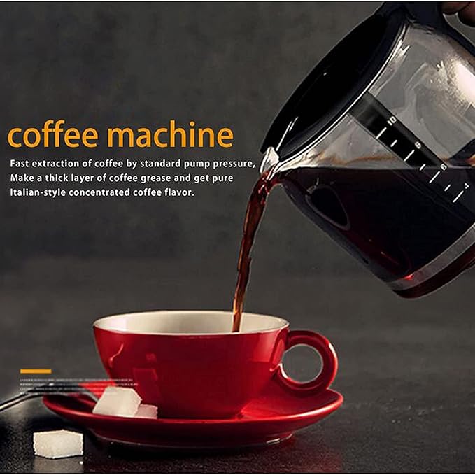 Steam Type Coffee Machine Espresso Machine With Milk Frother 800W Ideal For Cappuccinos &amp Lattes Anti-drip Function Overheating Protection