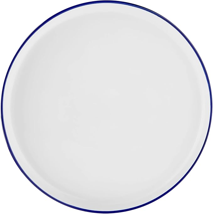 12-Piece Blue Rim Stoneware Dinnerware Set