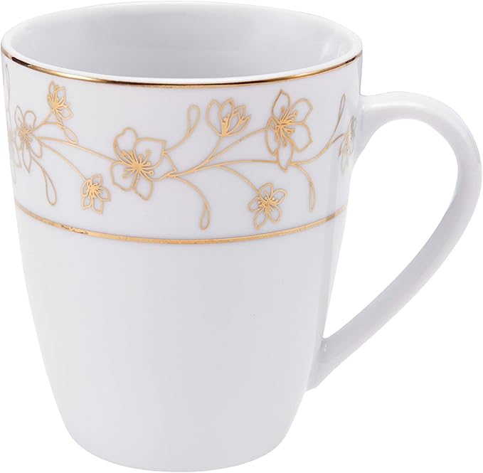 Mikasa Floral Metallic Gold 32 Piece Dinnerware Set Service For 8 White