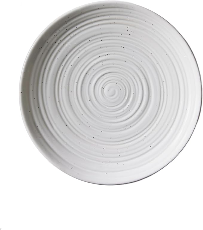 12 Piece Stoneware Dinnerware Set with Plates and Bowls Service for 4 Microwave Safe Dishwasher Safe Round Dishes Modern Classic Kitchen Tableware Stackable Design