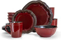 16 Piece Stoneware Dinnerware Set Plates and Bowls Sets Cups