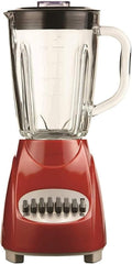 550W 12-Speed Countertop Blender with Pulse &amp Glass Jar – Ice Crusher Smoothie &amp Shake Maker BPA-Free 42oz Jar Stainless Steel Blades – Black and Red Kitchen Blender (Red)