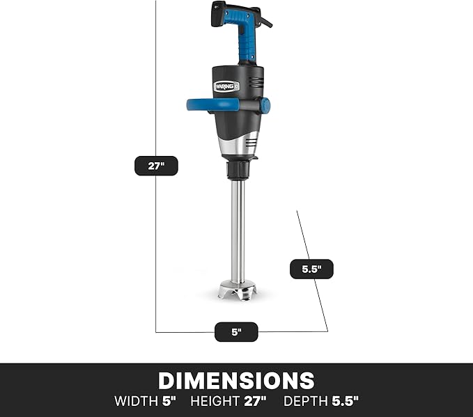 Waring EVOX 12 Big Stik Immersion Blender 1.5 HP Variable Speed 10-Gallon Capacity for Sauces Dressings Marinades &amp Soups WSB500X